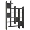 Image de Bibliothèque effet bois anthracite 122x26h188 cm