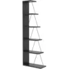 Image de Bibliothèque effet bois anthracite, noir 50x22 cm