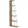 Image de Bibliothèque effet bois beige, noir 50x22 cm