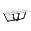 Image de Table basse en bois massif noir anthracite