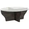 Image de Table basse en bois massif noir anthracite