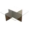 Image de Table basse en bois massif brun noyer