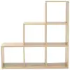 Image de Bibliothèque en échelle avec 6 cubes beige