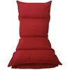 Image de Siège de sol rembourré en métal et polyester rouge