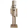 Image de Statuette décorative casse-noisette en bois blanc et marron, H 38 cm