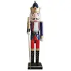 Image de Statuette décorative casse-noisette en bois bleu et rouge, H 55 cm
