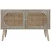 Image de Buffet bas de style boho avec 2 portes en bois marron