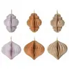 Image de Lot de 24 pendentifs pour arbre de Noël en papier 3 couleurs assorties