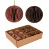 Image de Lot de 12 pendentifs pour arbre de Noël en papier 2 couleurs assorties