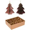 Image de Lot de 12 pendentifs pour arbre de Noël en papier 2 couleurs assorties