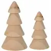 Image de Lot de 2 arbres de Noël de table en bois de pin couleur naturelle