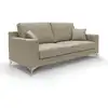 Image de Canapé en tissu imperméable antitache 146 cm brun