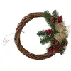 Image de Décoration de noël verte et marron 30x30 h3 cm
