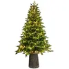 Image de Sapin de Noël artificiel avec tronc et LED, 240 cm de haut