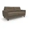 Image de Canapé lit convertible en tissu imperméable 168 cm brun