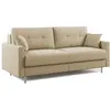 Image de Canapé convertible en microfibre détachable 188 cm beige