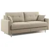 Image de Canapé convertible en microfibre détachable 188 cm taupe
