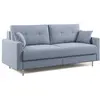 Image de Canapé convertible en microfibre détachable 188 cm bleu pastel