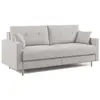 Image de Canapé convertible en microfibre détachable 188 cm gris clair