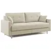 Image de Canapé convertible en microfibre détachable 208 cm crème