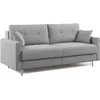Image de Canapé convertible en microfibre détachable 208 cm gris