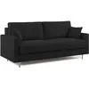 Image de Canapé convertible en microfibre détachable 208 cm noir