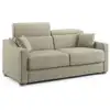 Image de Canapé lit en tissu détachable 191 cm crème
