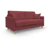 Image de Canapé lit convertible en tissu imperméable 160 cm rouge