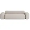 Image de Canapé Droit Contemporain 3 Places en Tissu Beige
