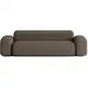 Image de Canapé Droit Contemporain 3 Places en Tissu Marron