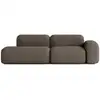 Image de Canapé Modulable 3 Places Tissu Marron