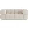 Image de Canapé droit 3 places en tissu bouclette beige