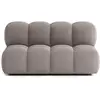 Image de Canapé droit 3 places tissu bouclette marron