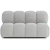 Image de Canapé droit 3 places tissu bouclette gris clair