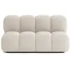Image de Canapé droit 3 places tissu bouclette beige