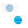 Image de Chicco Physio Forma Light Sucette Silicone +6m Étoile Rayure Lot de 2 + Boite de Stérilisation