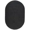 Image de Tapis de salon style jute noir 120x120 cm
