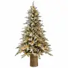 Image de Sapin de noël enneigé de 210 cm avec 2500 mini led, ø148 cm