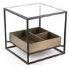 Image de Table basse en aluminium et verre L 42 cm