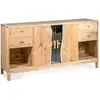 Image de Buffet 4 tiroirs 2 portes en teck beige L 170 cm
