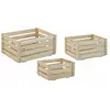 Image de Caisse de rangement en pin brut (lot de 3)