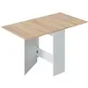 Image de Table dépliable en 3 dimensions effet bois - h78 x l140 cm