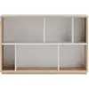 Image de Bibliothèque en mélaminé chêne et blanc 80x119x32 cm