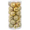 Image de Set de 30 boules de Noël dorées brillant, mat, paillettes 6cm