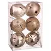 Image de Set de 6 cloches de Noël en métal doré 5cm