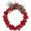 Image de Couronne de l'avent décoration noël grelots rouges