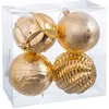Image de Set de 4 boules de noël doré - 8cm
