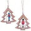 Image de Set de 2 décorations de noël en bois soldats casse-noisette - 10x22cm