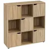 Image de Étagère basse en bois MDF 9 casiers 5 portes façon console