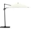 Image de Pack parasol déporté carré 2,5m écru avec socles et housse